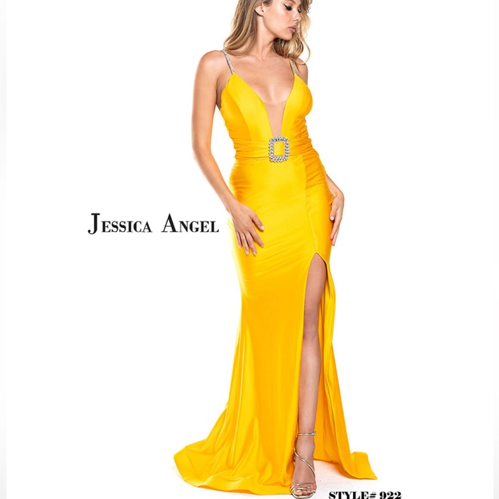 Jessica angel  light coral crystal strap  Cz belt belt gown style number 922